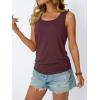 imageAUTOMET Womens Tank Tops 2025 Sleeveless Square Round Neck Ruched Spring Summer Tee Shirts Basic Outfits Trendy ClothesWinered