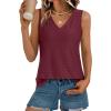 imageAUTOMET Women Summer Tank Top Eyelet Embroidery 2025 Vacation Sleeveless V Neck Loose Fit Shirt Spring Fashion Casual ClothesWinered