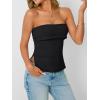 imageAUTOMET Going Out Tube Tops for Women 2025 Trendy Summer Off Shoulder Backless Cute Work Shirts Vacation Top Y2k OutfitsBlack