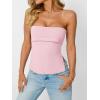 imageAUTOMET Going Out Tube Tops for Women 2025 Trendy Summer Off Shoulder Backless Cute Work Shirts Vacation Top Y2k OutfitsPink