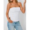 imageAUTOMET Going Out Tube Tops for Women 2025 Trendy Summer Off Shoulder Backless Cute Work Shirts Vacation Top Y2k OutfitsWhite
