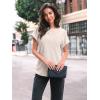 imageAUTOMET Women Shirts Summer Sweaters Regular Fit Short Sleeve Tunic Tops 2025 Dressy Casual Business BlousesApricot