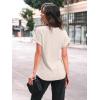 imageAUTOMET Women Shirts Summer Sweaters Regular Fit Short Sleeve Tunic Tops 2025 Dressy Casual Business BlousesApricot