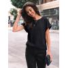 imageAUTOMET Women Shirts Summer Sweaters Regular Fit Short Sleeve Tunic Tops 2025 Dressy Casual Business BlousesBlack