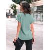 imageAUTOMET Women Shirts Summer Sweaters Regular Fit Short Sleeve Tunic Tops 2025 Dressy Casual Business BlousesBluegreen