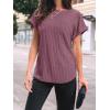 imageAUTOMET Women Shirts Summer Sweaters Regular Fit Short Sleeve Tunic Tops 2025 Dressy Casual Business BlousesBurgundy