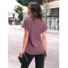 imageAUTOMET Women Shirts Summer Sweaters Regular Fit Short Sleeve Tunic Tops 2025 Dressy Casual Business BlousesBurgundy