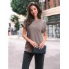 imageAUTOMET Women Shirts Summer Sweaters Regular Fit Short Sleeve Tunic Tops 2025 Dressy Casual Business BlousesCoffee