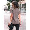 imageAUTOMET Women Shirts Summer Sweaters Regular Fit Short Sleeve Tunic Tops 2025 Dressy Casual Business BlousesCoffee