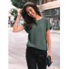 imageAUTOMET Women Shirts Summer Sweaters Regular Fit Short Sleeve Tunic Tops 2025 Dressy Casual Business BlousesGreen