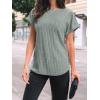 imageAUTOMET Women Shirts Summer Sweaters Regular Fit Short Sleeve Tunic Tops 2025 Dressy Casual Business BlousesLightgreen