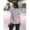 imageAUTOMET Women Shirts Summer Sweaters Regular Fit Short Sleeve Tunic Tops 2025 Dressy Casual Business BlousesLightgrey