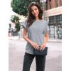 imageAUTOMET Women Shirts Summer Sweaters Regular Fit Short Sleeve Tunic Tops 2025 Dressy Casual Business BlousesLightgrey