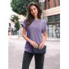 imageAUTOMET Women Shirts Summer Sweaters Regular Fit Short Sleeve Tunic Tops 2025 Dressy Casual Business BlousesPurple