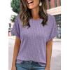 imageAUTOMET Women Shirts Summer Sweaters Regular Fit Short Sleeve Tunic Tops 2025 Dressy Casual Business BlousesPurple