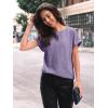 imageAUTOMET Women Shirts Summer Sweaters Regular Fit Short Sleeve Tunic Tops 2025 Dressy Casual Business BlousesPurple