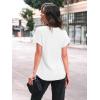imageAUTOMET Women Shirts Summer Sweaters Regular Fit Short Sleeve Tunic Tops 2025 Dressy Casual Business BlousesWhite