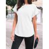 imageAUTOMET Women Shirts Summer Sweaters Regular Fit Short Sleeve Tunic Tops 2025 Dressy Casual Business BlousesWhite