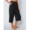 imageAUTOMET Womens Capris Pants Wide Leg Summer 2025 Sweatpants Drawstring Loose Lounge Palazzo Casual Crop Trouser with Pocket