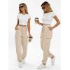 imageAUTOMET Womens Sweatpants Cargo Fleece Lined Baggy Athletic Jogger with Pockets 2025 Casual Trendy Pants Fall OutfitsApricot