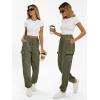 imageAUTOMET Womens Sweatpants Cargo Fleece Lined Baggy Athletic Jogger with Pockets 2025 Casual Trendy Pants Fall OutfitsArmy Green