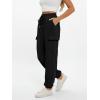 imageAUTOMET Womens Sweatpants Cargo Fleece Lined Baggy Athletic Jogger with Pockets 2025 Casual Trendy Pants Fall OutfitsBlack