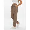 imageAUTOMET Womens Sweatpants Cargo Fleece Lined Baggy Athletic Jogger with Pockets 2025 Casual Trendy Pants Fall OutfitsCoffee