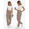 imageAUTOMET Womens Sweatpants Cargo Fleece Lined Baggy Athletic Jogger with Pockets 2025 Casual Trendy Pants Fall OutfitsCoffee Grey