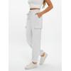 imageAUTOMET Womens Sweatpants Cargo Fleece Lined Baggy Athletic Jogger with Pockets 2025 Casual Trendy Pants Fall OutfitsWhite