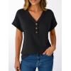 imageAUTOMET Short Sleeve V Neck T Shirts Womens Cap Sleeve Summer Casual Dressy TopsBlack