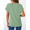 imageAUTOMET Short Sleeve V Neck T Shirts Womens Cap Sleeve Summer Casual Dressy TopsLight Green