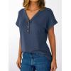 imageAUTOMET Short Sleeve V Neck T Shirts Womens Cap Sleeve Summer Casual Dressy TopsNavy