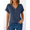 imageAUTOMET Short Sleeve V Neck T Shirts Womens Cap Sleeve Summer Casual Dressy TopsNavy