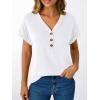 imageAUTOMET Short Sleeve V Neck T Shirts Womens Cap Sleeve Summer Casual Dressy TopsWhite