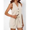 imageAUTOMET Summer Sets for Women Two Piece Vacation Outfits Short Set Button Down Business Casual Dressy 2 Piece Clothes 2025Beige