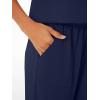 imageAUTOMET Womens 2 Piece Lounge Set Casual Cap Sleeve Top Wide Leg Pants Summer Vacation OutfitsNavy