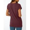 imageAUTOMET Womens Cap Short Sleeve T Shirts Summer Tops 2025 V Neck Dressy Casual Fashion Clothes Vacation OutfitsBurgundy