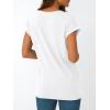 imageAUTOMET Womens Cap Short Sleeve T Shirts Summer Tops 2025 V Neck Dressy Casual Fashion Clothes Vacation OutfitsWhite