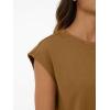 imageAUTOMET Womens Crew Neck Two Piece short Sets Cap Sleeve Drawstring Summer Sweatsuit with PocketCamel