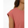 imageAUTOMET Womens Crew Neck Two Piece short Sets Cap Sleeve Drawstring Summer Sweatsuit with PocketCoral