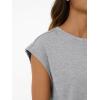 imageAUTOMET Womens Crew Neck Two Piece short Sets Cap Sleeve Drawstring Summer Sweatsuit with PocketHeather Grey