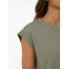 imageAUTOMET Womens Crew Neck Two Piece short Sets Cap Sleeve Drawstring Summer Sweatsuit with PocketOlive Green