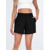 imageAUTOMET Womens Sweat Shorts Casual Summer Drawstring Comfy Elastic High Waist Running Clothes with PocketsBlack