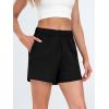 imageAUTOMET Womens Sweat Shorts Casual Summer Drawstring Comfy Elastic High Waist Running Clothes with PocketsBlack