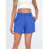 imageAUTOMET Womens Sweat Shorts Casual Summer Drawstring Comfy Elastic High Waist Running Clothes with PocketsBlue