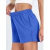 imageAUTOMET Womens Sweat Shorts Casual Summer Drawstring Comfy Elastic High Waist Running Clothes with PocketsBlue