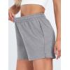 imageAUTOMET Womens Sweat Shorts Casual Summer Drawstring Comfy Elastic High Waist Running Clothes with PocketsCharcoalgrey