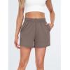 imageAUTOMET Womens Sweat Shorts Casual Summer Drawstring Comfy Elastic High Waist Running Clothes with PocketsCoffee