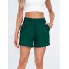 imageAUTOMET Womens Sweat Shorts Casual Summer Drawstring Comfy Elastic High Waist Running Clothes with PocketsDark Green