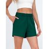 imageAUTOMET Womens Sweat Shorts Casual Summer Drawstring Comfy Elastic High Waist Running Clothes with PocketsDark Green